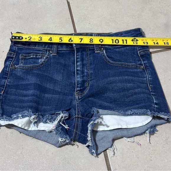 American Eagle Women Denim Super Stretch Hi-Rise Shortie Shorts size 4 - Picture 9 of 9